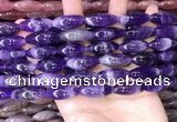 CRI302 15.5 inches 10*25mm rice dogtooth amethyst beads wholesale