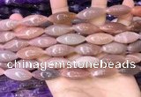 CRI304 15.5 inches 10*25mm rice moonstone beads wholesale