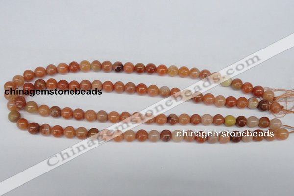 CRJ201 15.5 inches 8mm round natural red jade gemstone beads