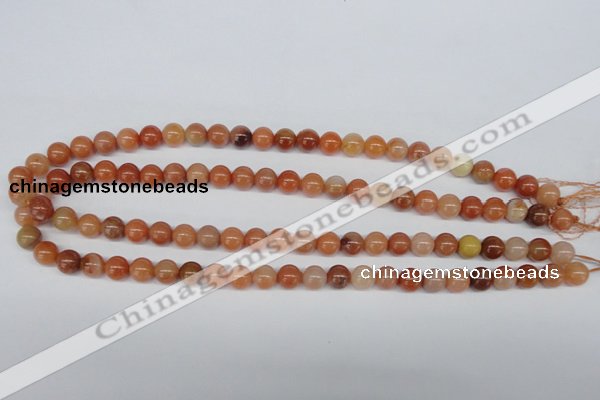 CRJ201 15.5 inches 8mm round natural red jade gemstone beads