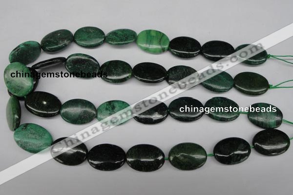 CRJ316 15.5 inches 18*25mm oval African prase jasper beads wholesale