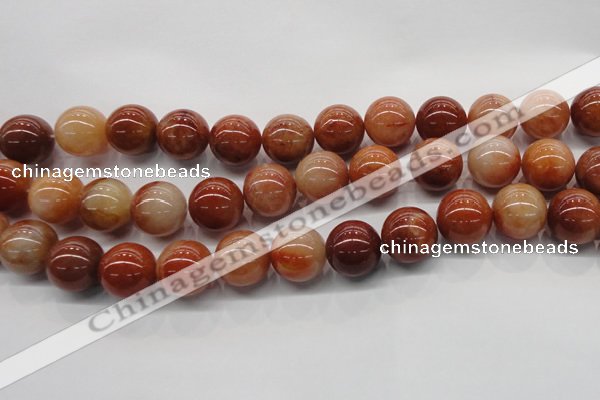 CRJ505 15.5 inches 14mm round red jade gemstone beads