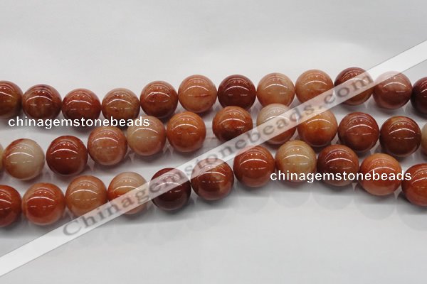 CRJ506 15.5 inches 16mm round red jade gemstone beads