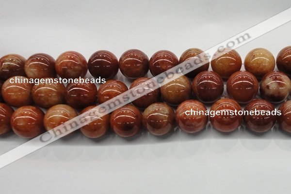 CRJ507 15.5 inches 18mm round red jade gemstone beads