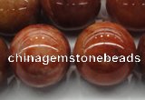 CRJ508 15.5 inches 20mm round red jade gemstone beads