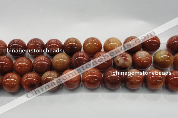 CRJ508 15.5 inches 20mm round red jade gemstone beads