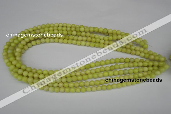 CRO02 15.5 inches 6mm round lemon jade gemstone beads wholesale