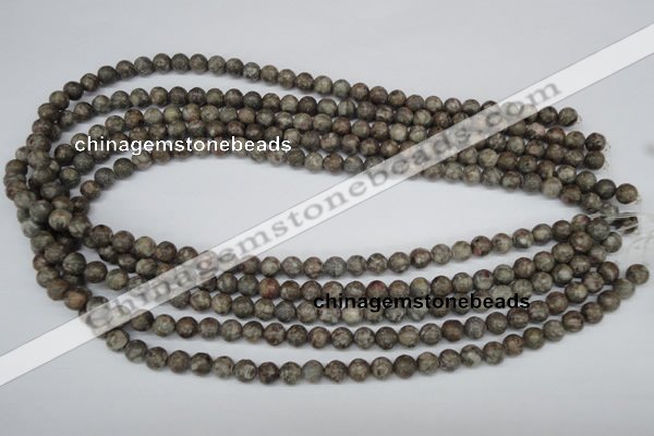 CRO07 15.5 inches 6mm round Chinese leopard skin jasper beads