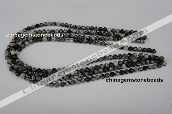 CRO10 15.5 inches 6mm round black water jasper beads wholesale