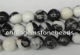 CRO100 15.5 inches 8mm round black & white jasper beads wholesale