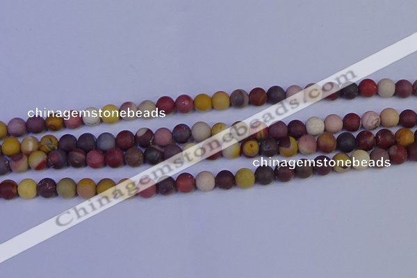 CRO1002 15.5 inches 8mm round matte mookaite gemstone beads