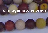 CRO1003 15.5 inches 10mm round matte mookaite gemstone beads