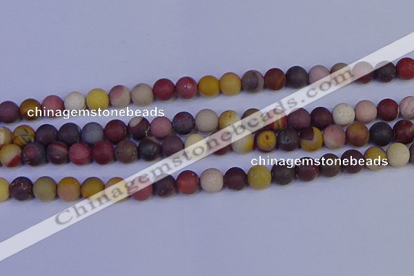 CRO1003 15.5 inches 10mm round matte mookaite gemstone beads