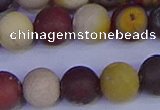 CRO1005 15.5 inches 14mm round matte mookaite gemstone beads