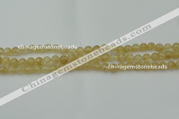 CRO1020 15.5 inches 4mm round yellow watermelon quartz beads