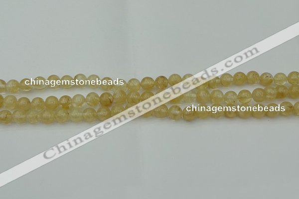 CRO1021 15.5 inches 6mm round yellow watermelon quartz beads