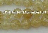 CRO1022 15.5 inches 8mm round yellow watermelon quartz beads