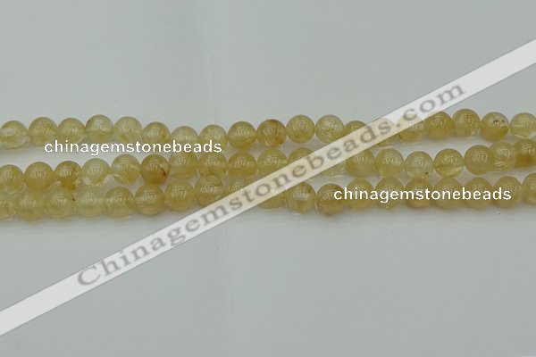 CRO1022 15.5 inches 8mm round yellow watermelon quartz beads