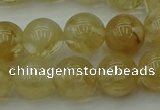 CRO1023 15.5 inches 10mm round yellow watermelon quartz beads