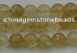 CRO1030 15.5 inches 4mm faceted round yellow watermelon quartz beads