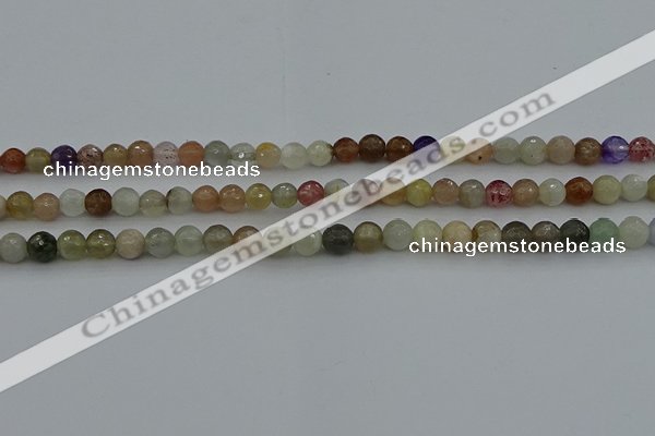 CRO1041 15.5 inches 6mm faceted round mixed gemstone beads