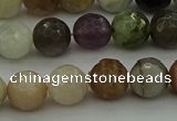 CRO1043 15.5 inches 10mm faceted round mixed gemstone beads