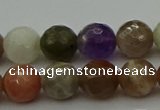 CRO1044 15.5 inches 12mm faceted round mixed gemstone beads