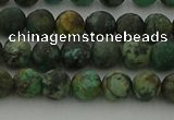 CRO1051 15.5 inches 6mm round matte African turquoise beads