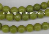 CRO108 15.5 inches 8mm round lemon jade beads wholesale