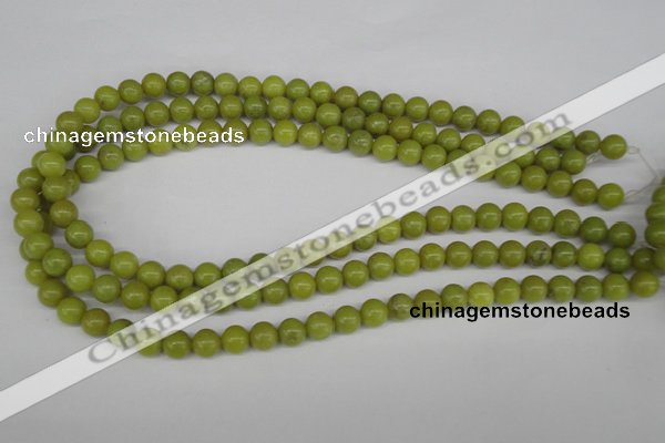 CRO108 15.5 inches 8mm round lemon jade beads wholesale