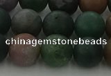 CRO1084 15.5 inches 12mm round matte Indian agate beads wholesale