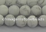 CRO1143 15.5 inches 10mm round matte white howlite beads