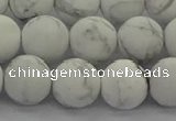 CRO1144 15.5 inches 12mm round matte white howlite beads