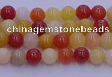 CRO1160 15.5 inches 4mm round golden silk jade beads wholesale