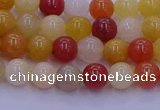 CRO1161 15.5 inches 6mm round golden silk jade beads wholesale