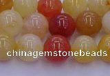 CRO1163 15.5 inches 10mm round golden silk jade beads wholesale