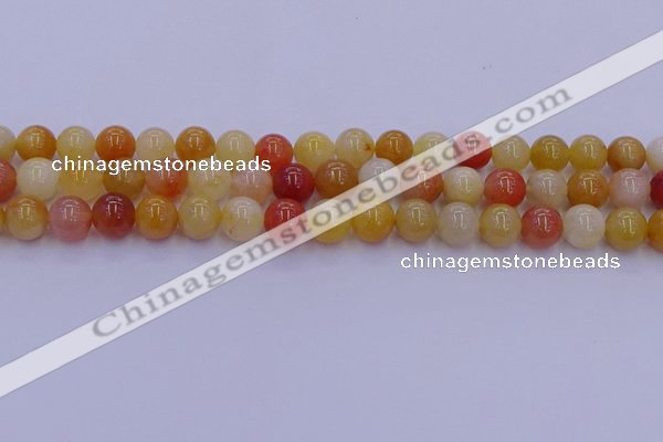 CRO1163 15.5 inches 10mm round golden silk jade beads wholesale