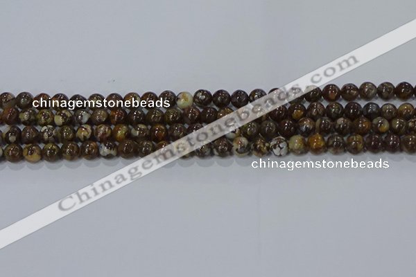 CRO1170 15.5 inches 4mm round fire lace opal gemstone beads