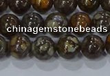 CRO1172 15.5 inches 8mm round fire lace opal gemstone beads