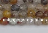 CRO1196 15.5 inches 6mm faceted round mixed lodalite quartz beads