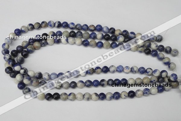 CRO120 15.5 inches 8mm round sodalite gemstone beads wholesale