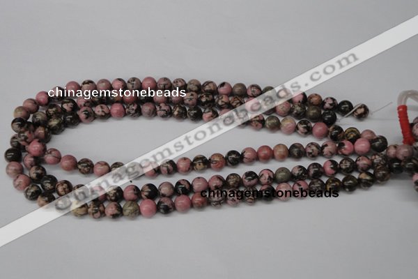 CRO121 15.5 inches 8mm round rhodonite gemstone beads wholesale