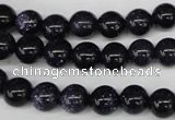 CRO129 15.5 inches 8mm round blue goldstone beads wholesale