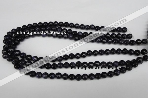 CRO129 15.5 inches 8mm round blue goldstone beads wholesale