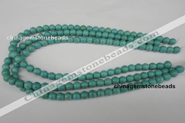 CRO133 15.5 inches 8mm round synthetic turquoise beads wholesale