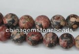 CRO180 15.5 inches 10mm round red leopard skin jasper beads wholesale