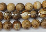 CRO181 15.5 inches 10mm round picture jasper beads wholesale