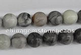 CRO184 15.5 inches 10mm round grey picasso jasper beads wholesale