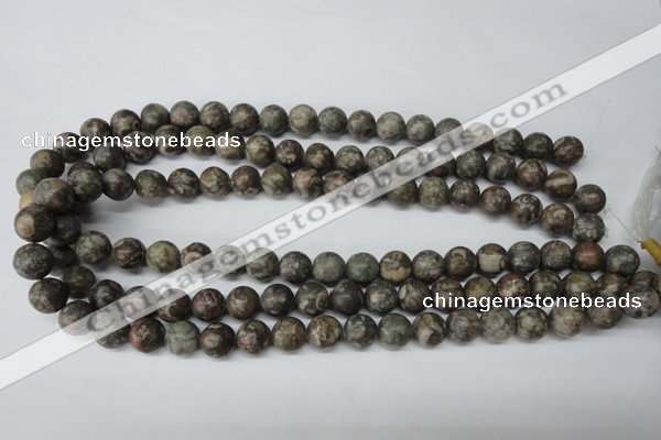 CRO195 15.5 inches 10mm round Chinese leopard skin jasper wholesale