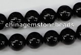 CRO203 15.5 inches 10mm round black agate beads wholesale